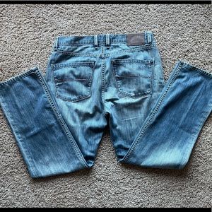 Men’s Indigo Palms Distressed Jeans 35 x 32